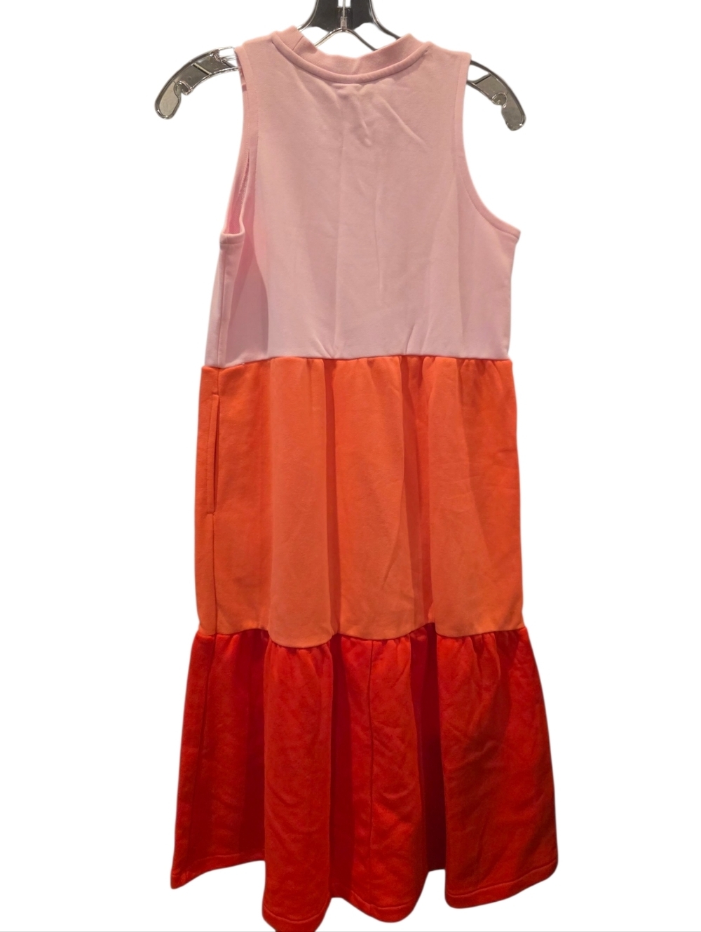 Nike Girls Pink, Coral & Red Tiered Sleeveless Dress Size Large - Picture 3 of 9